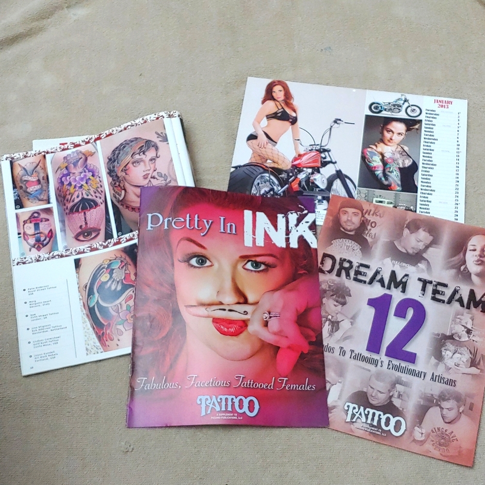 TATTOO MAGAZINES X4 * ASSORTED